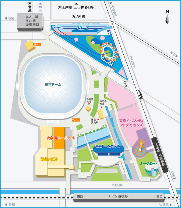 東京ドームシティマップイメージ