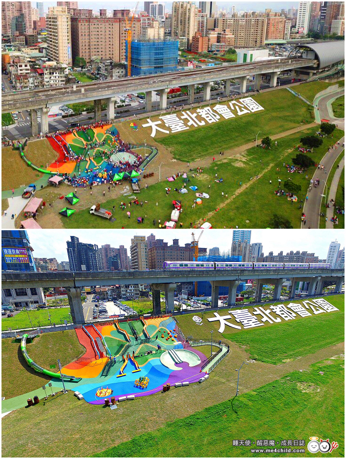 到 新北市最美的後花園 騎腳踏車 大臺北都會公園 水漾公園 鴨鴨公園 蝴蝶公園 恐龍園區 文末 喜歡棒球到新莊棒球場 滿悍席包吃包看嗨一晚 睡天使醒惡魔成長日誌